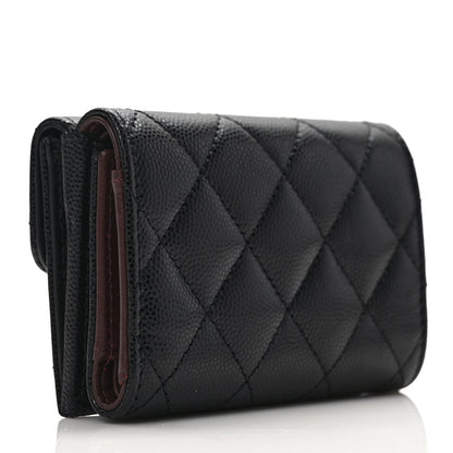 Chanel Caviar Quilted Double Flap Wallet Black 3 of 7