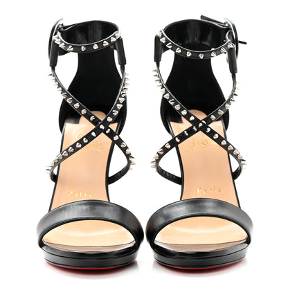 Christian Louboutin Kid Choca Lux 120 Sandals 37 Black 2 of 9