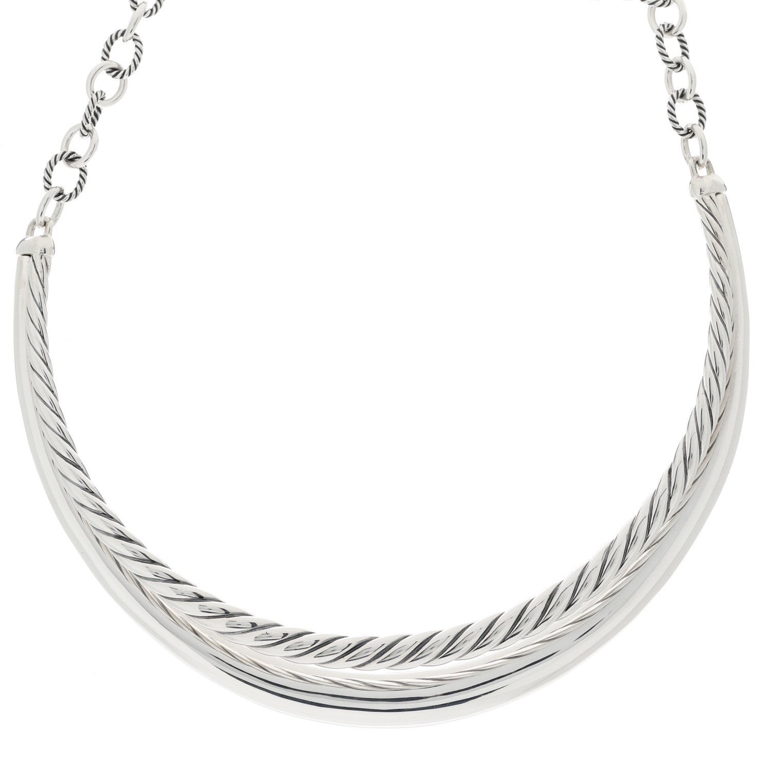 David Yurman Sterling Silver Pure Form Collar Necklace 1 of 4