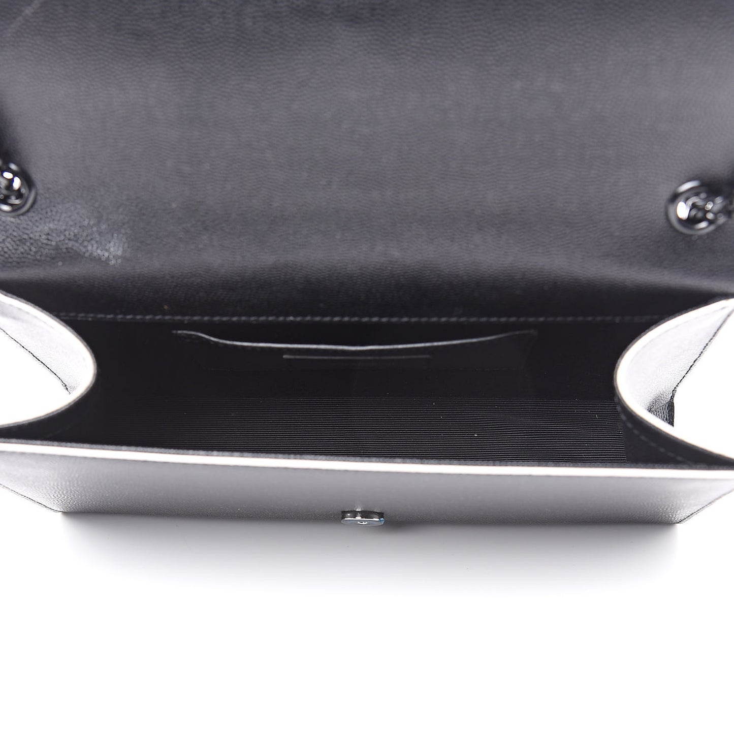 Grain De Poudre Medium Classic Monogram Kate Satchel Black White