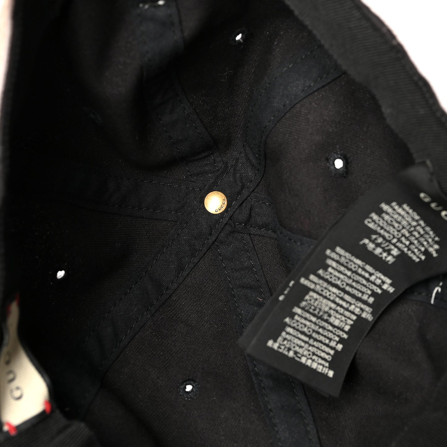 Gabardine Gucci Headband Baseball Hat XXL Black