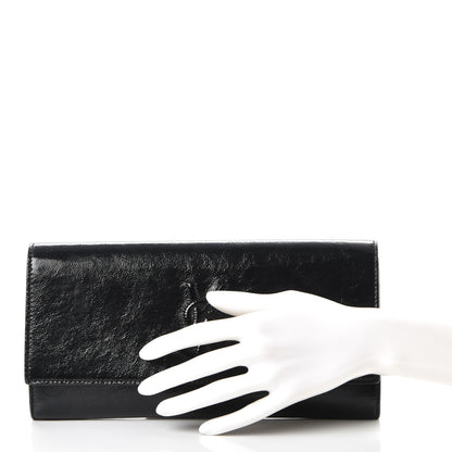 Saint Laurent Textured Patent Monogram Small Belle De Jour Clutch Black 2 of 7