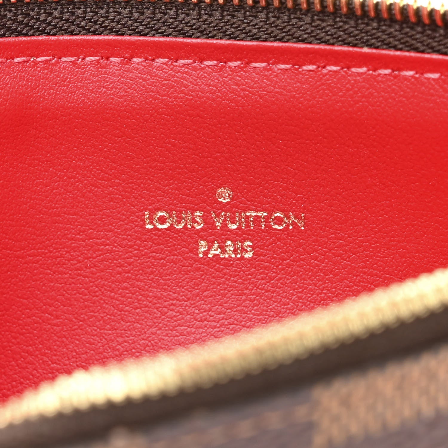 Louis Vuitton Damier Ebene Felicie Chain Wallet Zippered Insert 6 of 7