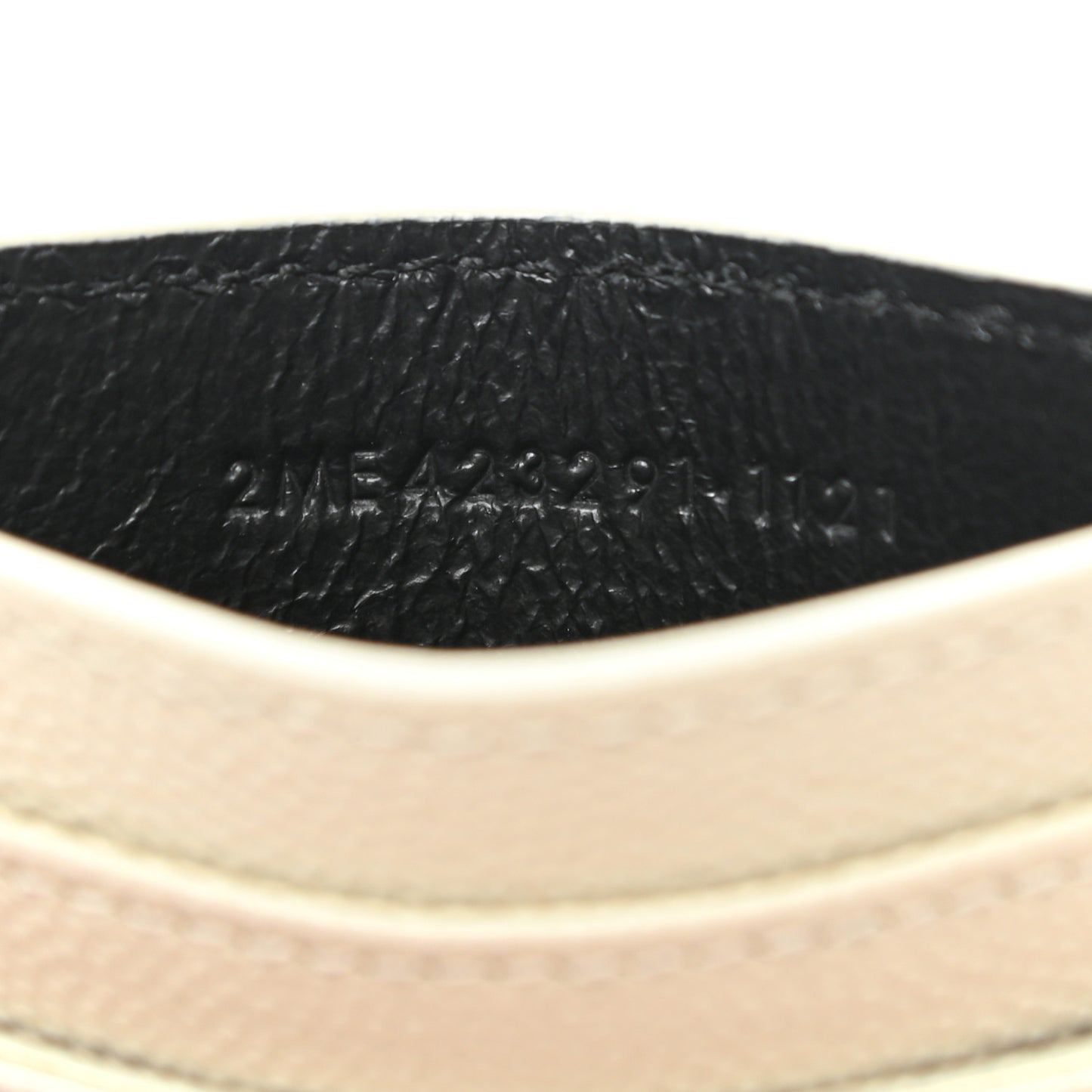Grain De Poudre Matelasse Chevron Monogram Credit Card Case Sea Salt