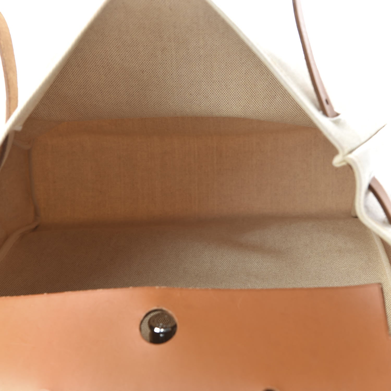 Hermes Toile Vache Calfskin Herbag 40 GM Natural 5 of 9
