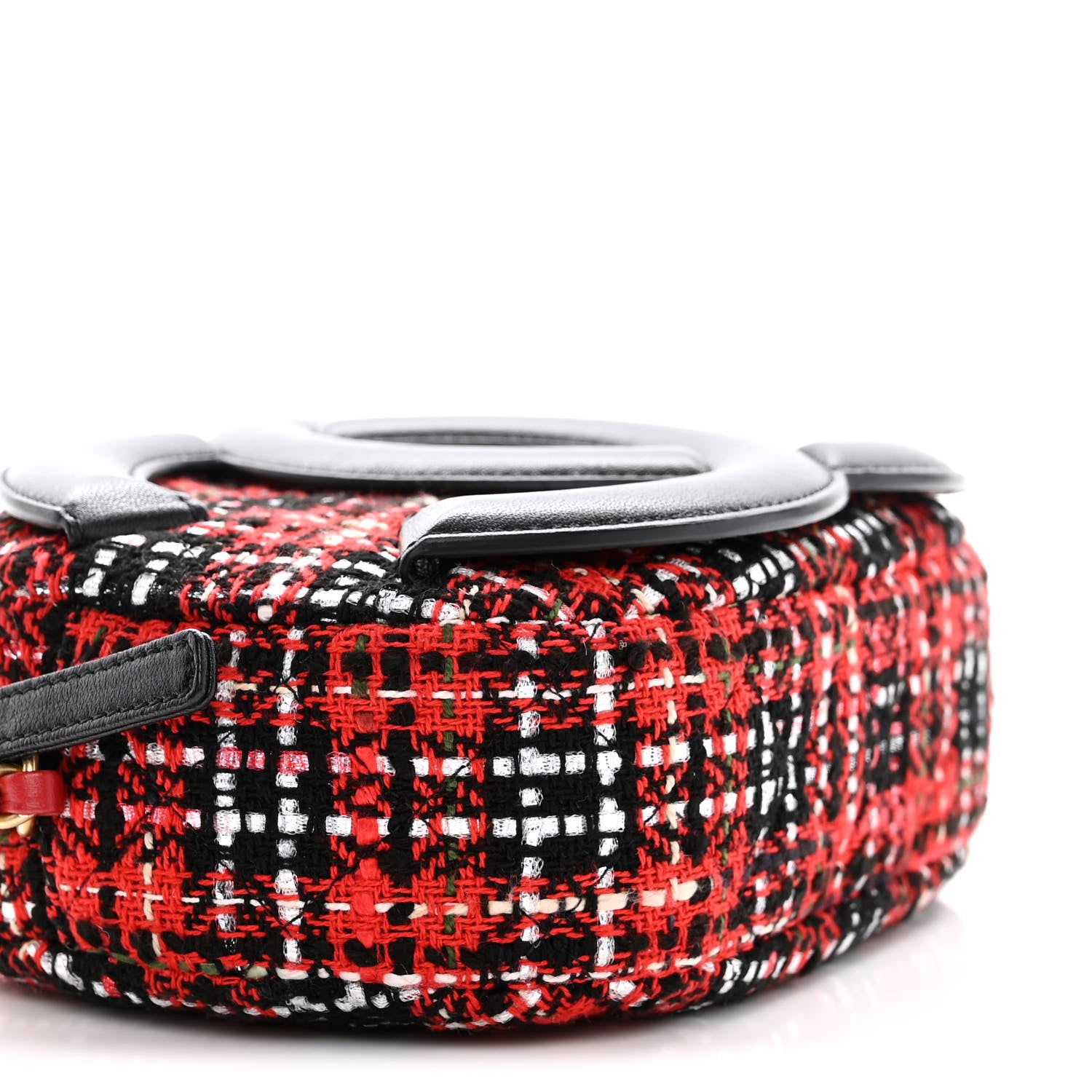 Chanel Tweed Lambskin Quilted Coco Midnight Camera Case Red Black 9 of 12