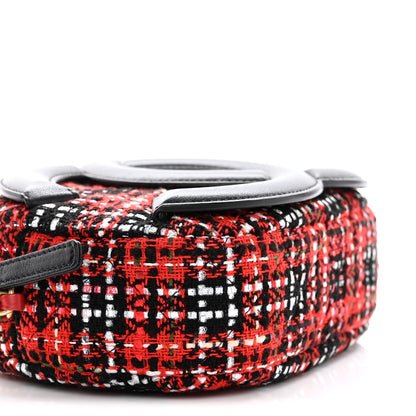 Chanel Tweed Lambskin Quilted Coco Midnight Camera Case Red Black 9 of 12