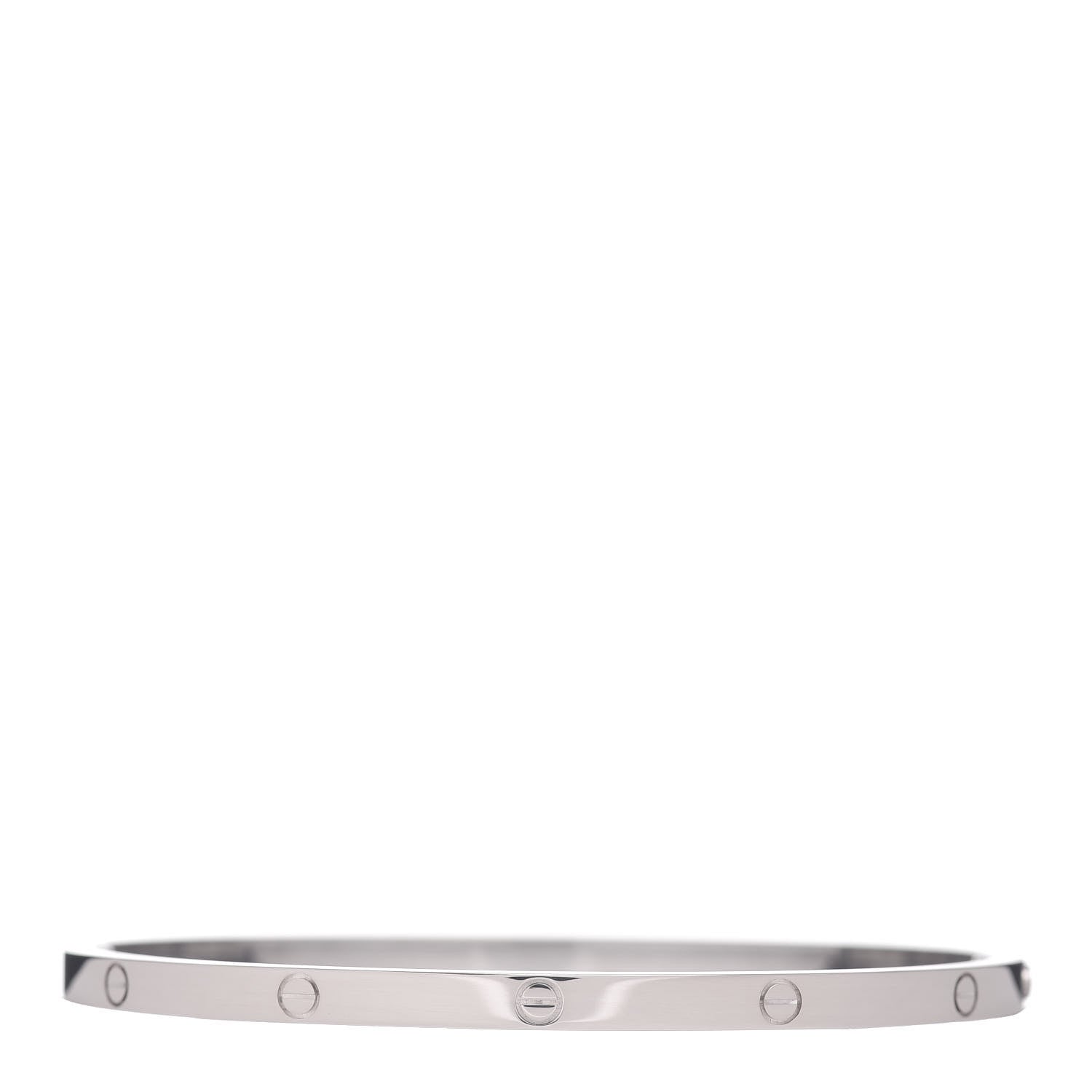 Cartier 18K White Gold Small LOVE Bracelet 18 1 of 4