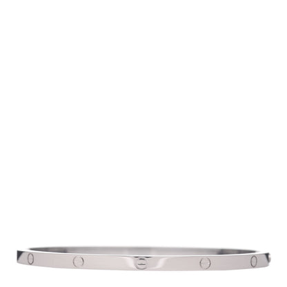 Cartier 18K White Gold Small LOVE Bracelet 18 1 of 4