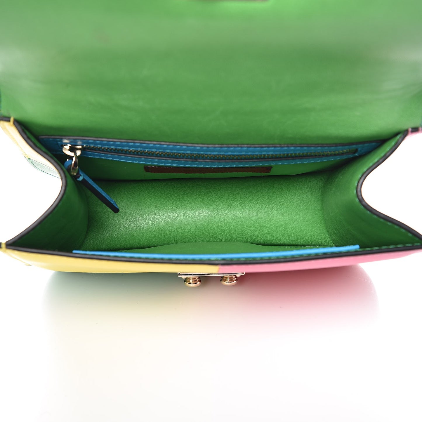 Vitello Small Glam Lock Rockstud Flap Multicolor