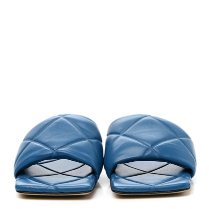 Bottega Veneta Nappa Quilted Rubber Lido Flat Sandals 36.5 Pacific 2 of 7