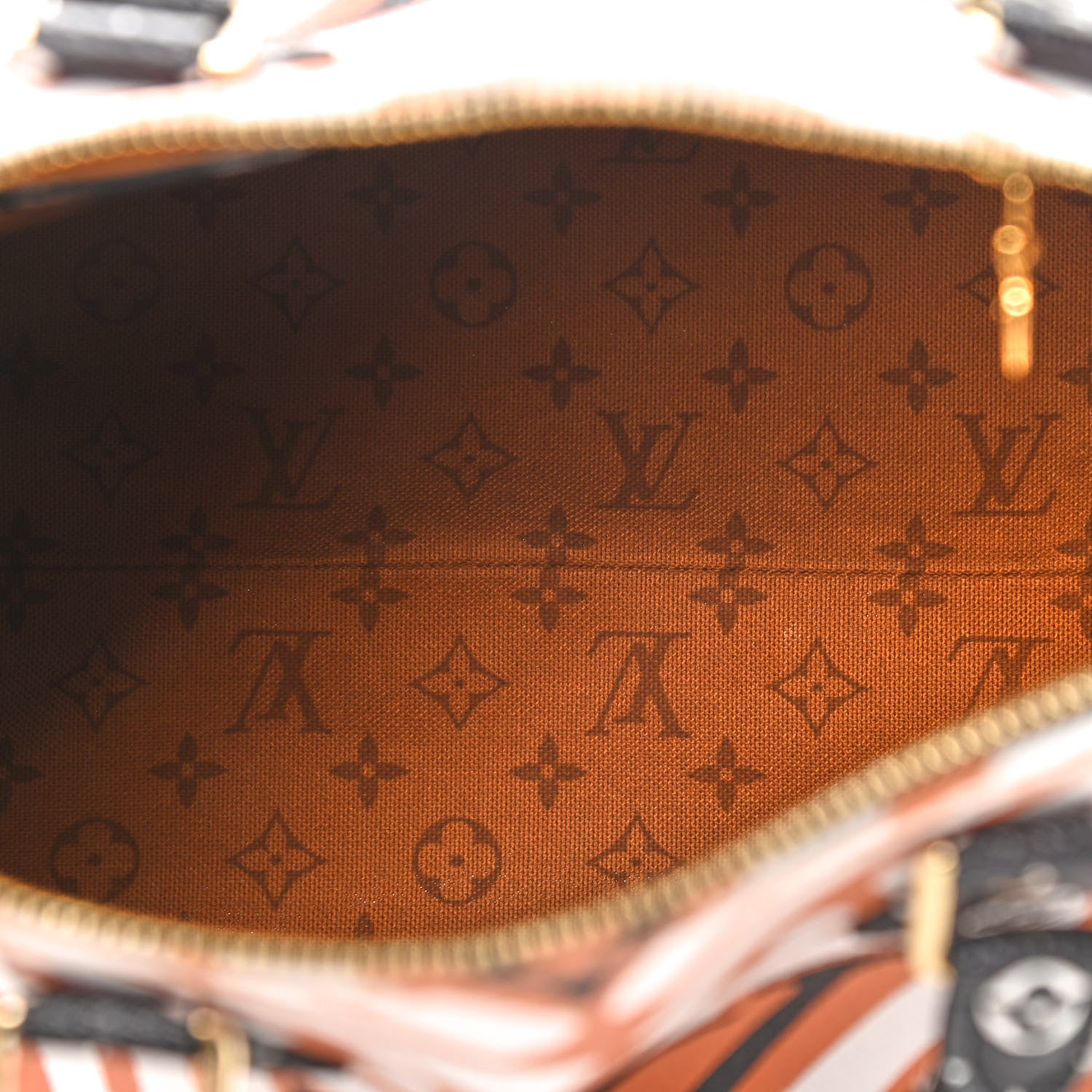 Louis Vuitton Monogram Giant Crafty Speedy Bandouliere 25 Creme Caramel 5 of 9