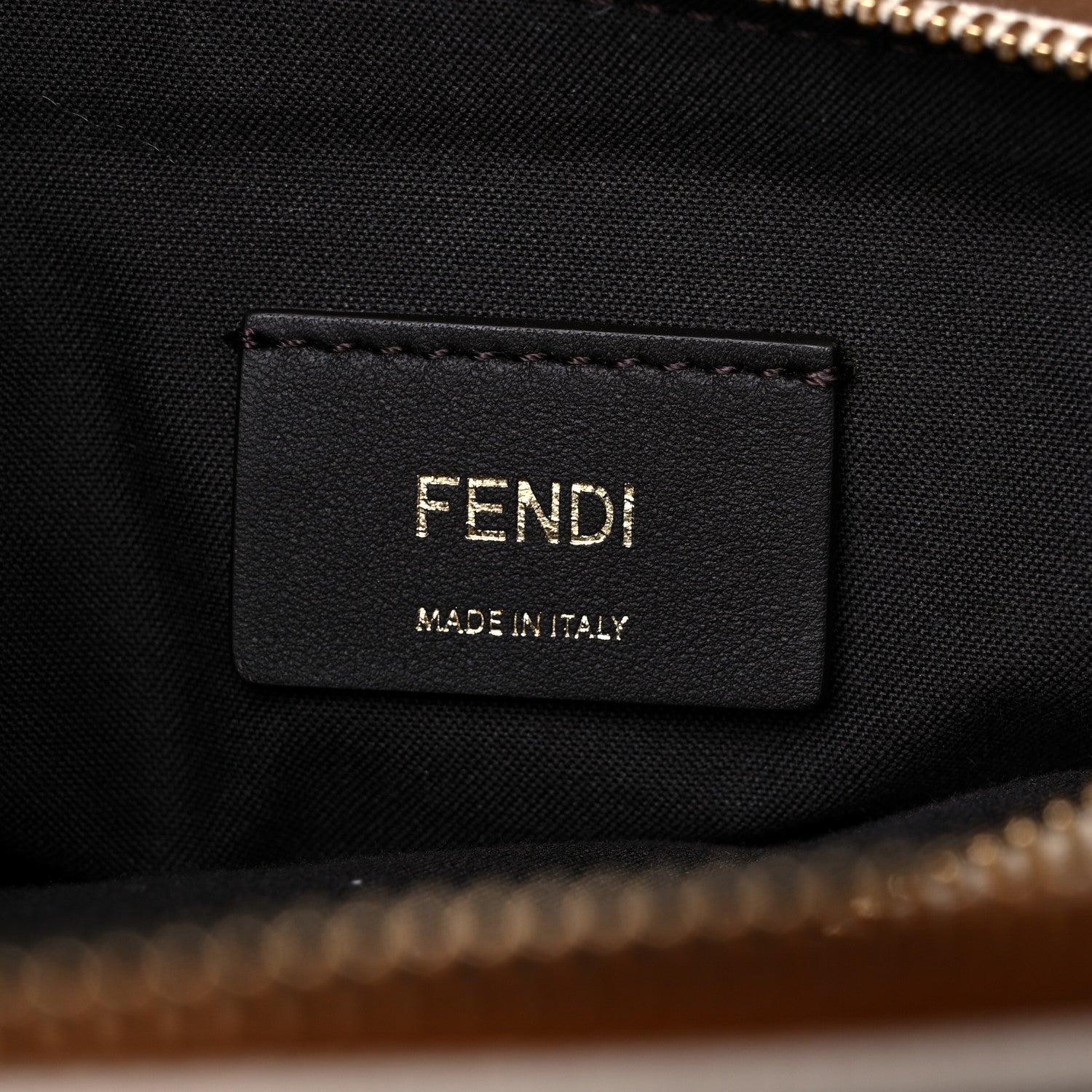 Fendi Canvas Vitello Logo Ajour Embroidered Medium By The Way Boston Bag Grezzo Cuoio 6 of 11