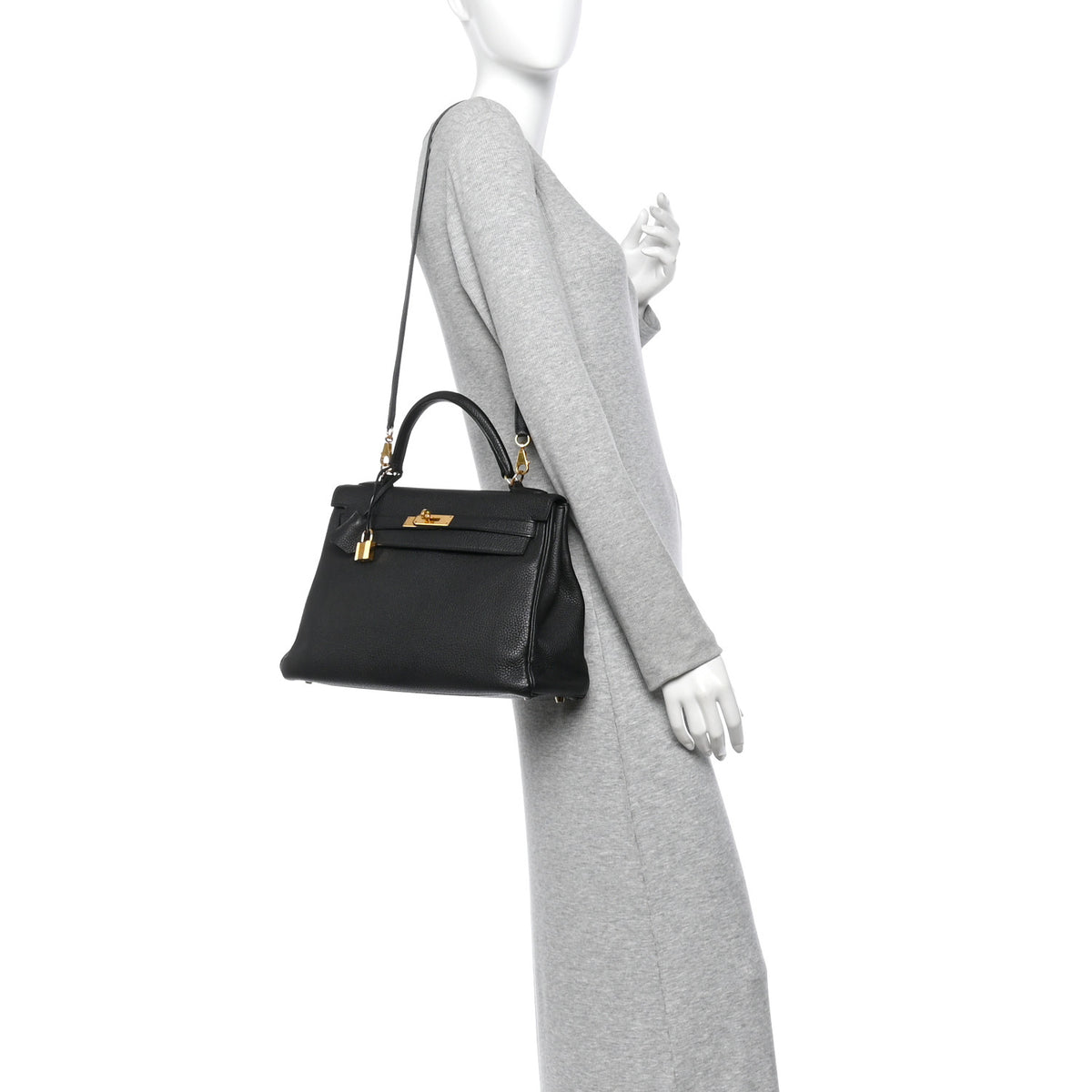 Hermes Togo Kelly Retourne 32 Black 2 of 15