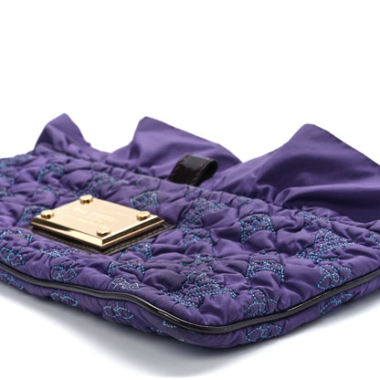 Louis Vuitton Nylon Quilted Pochette Devi MM Purple 11 of 11