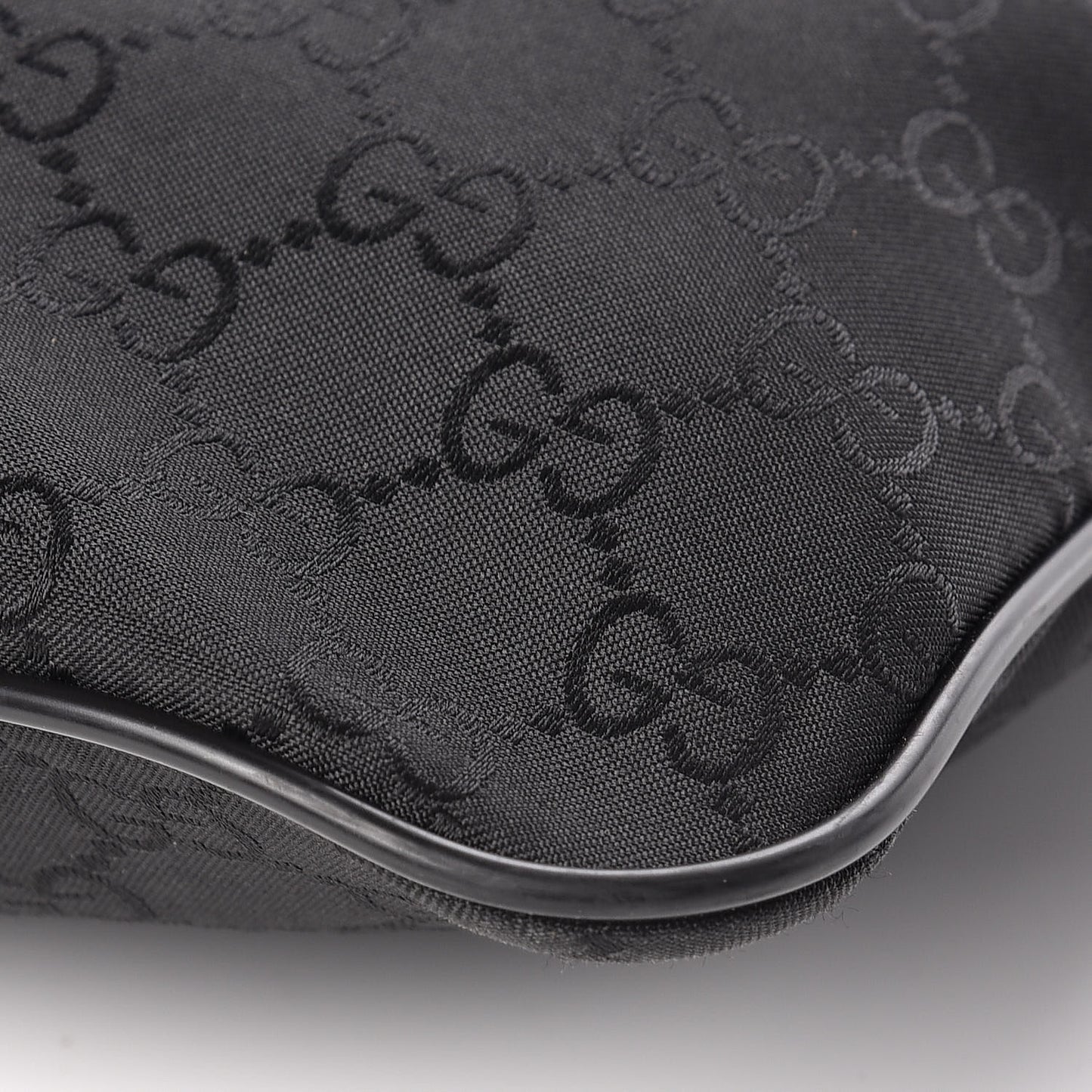 Nylon Monogram Small Flat Messenger Bag Black