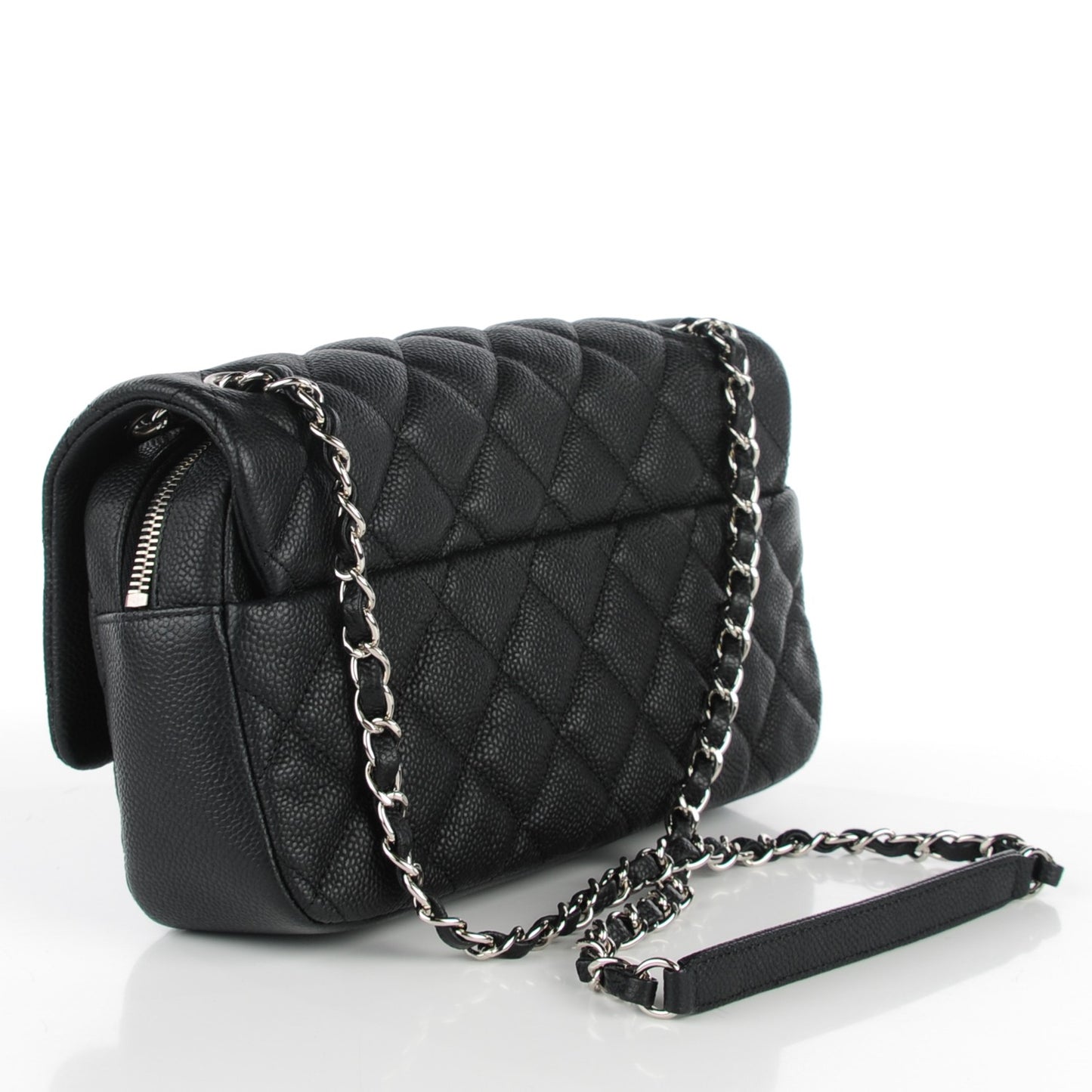 Caviar Quilted Medium Easy Flap Black