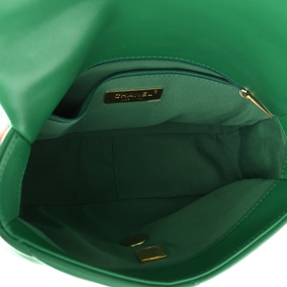 Chanel Lambskin Quilted Medium Chanel 19 Flap Green 5 of 10
