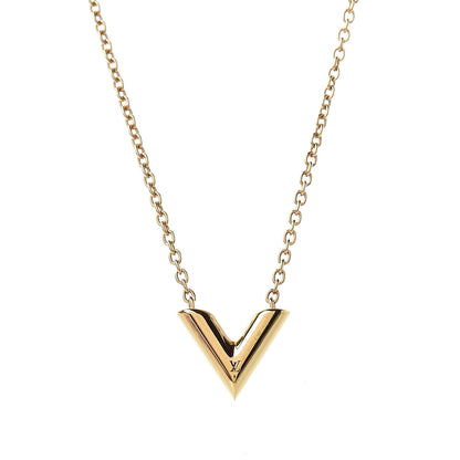 Louis Vuitton Essential V Necklace Gold 6 of 7