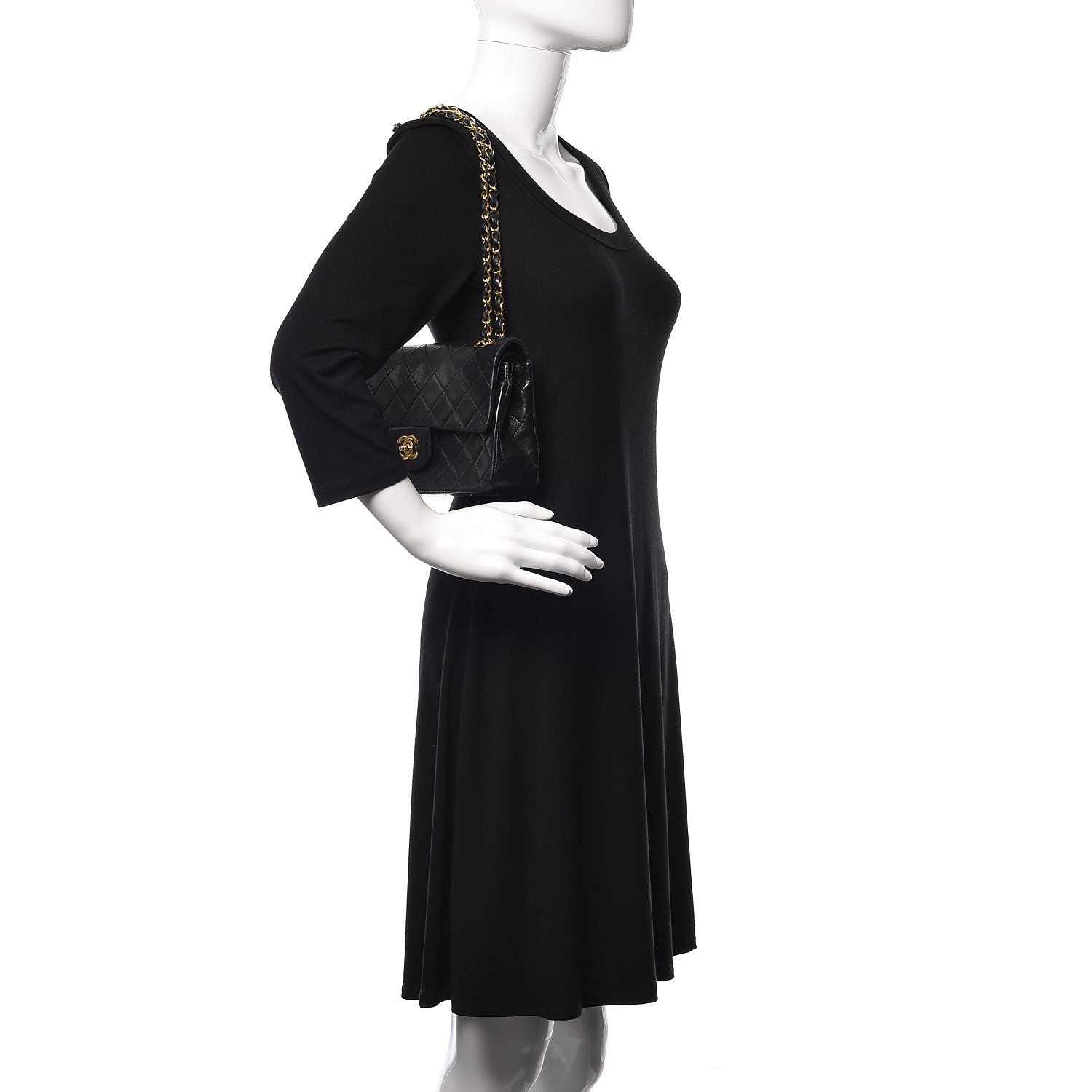 Chanel Lambskin Quilted Small Double Flap Black 2 of 15