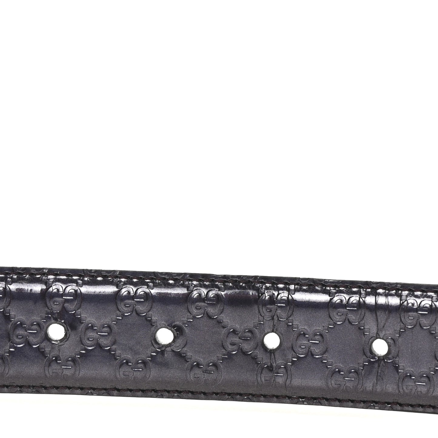 Metallic Guccissima Interlocking G Belt 95 38 Purple