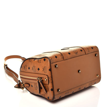 MCM Visetos Signature Boston Bag Cognac 5 of 10