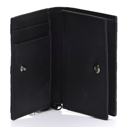 Christian Dior Ultra Matte Calfskin Small Lady Dior Flap Card Holder Black 4 of 8