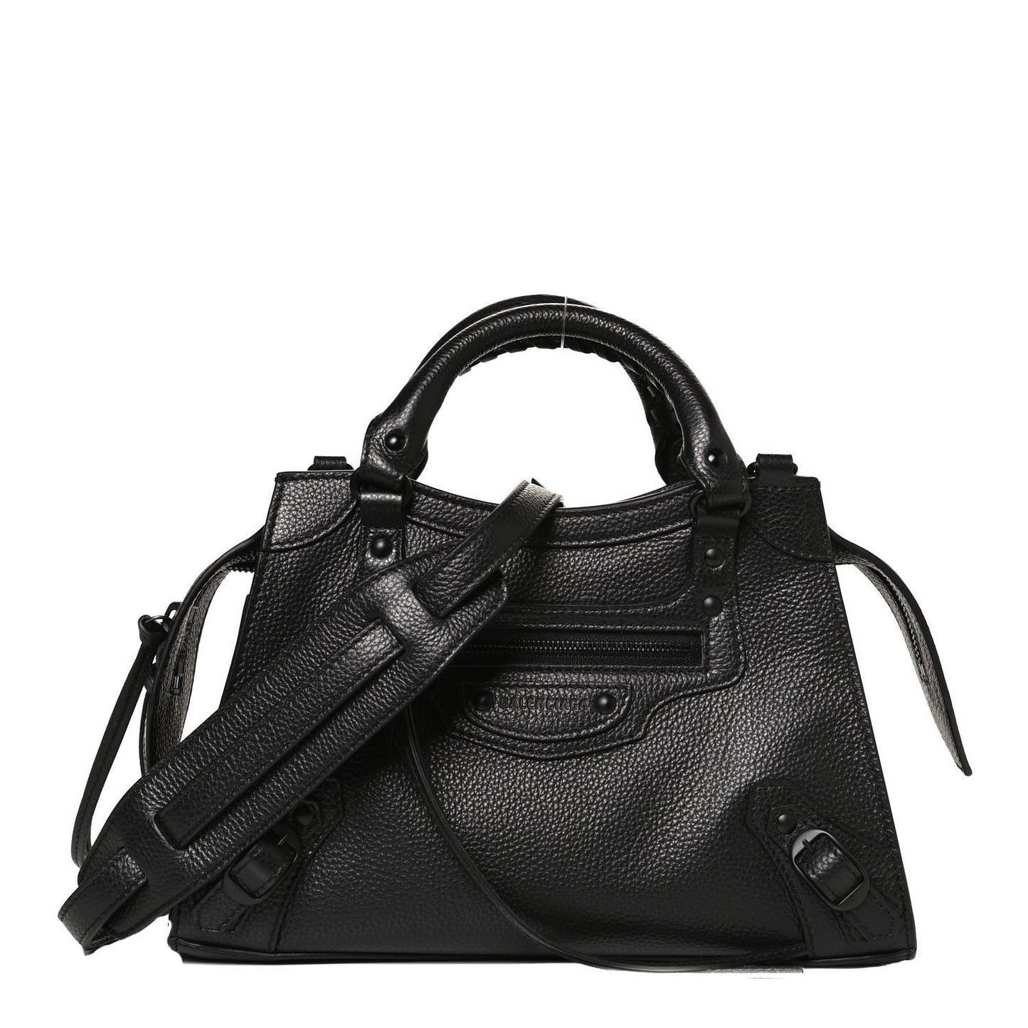 Grained Calfskin Neo Classic Black Hardware XS City Black