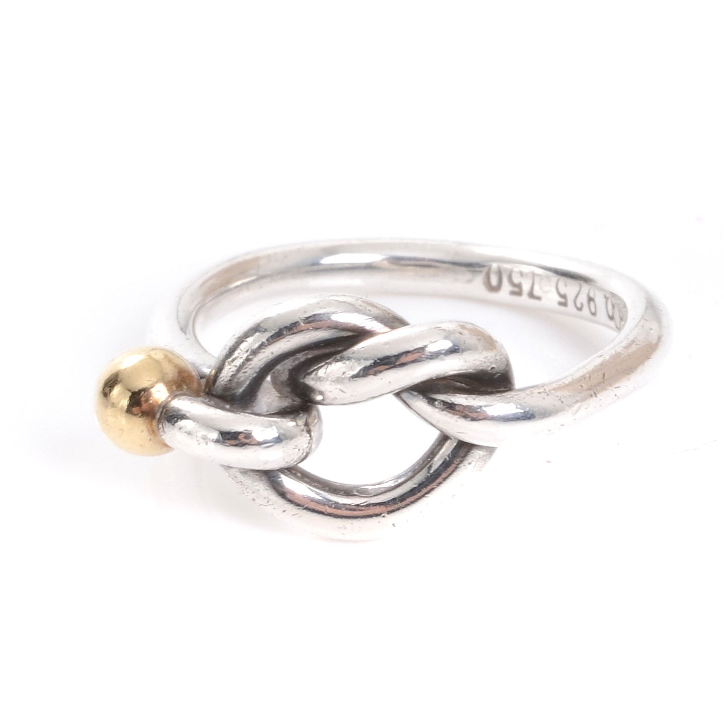 Sterling Silver and 18K Yellow Gold Love Knot Ring 4