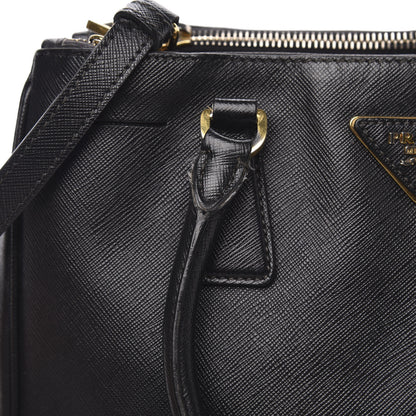 Prada Saffiano Small Galleria Double Zip Tote Black 10 of 13