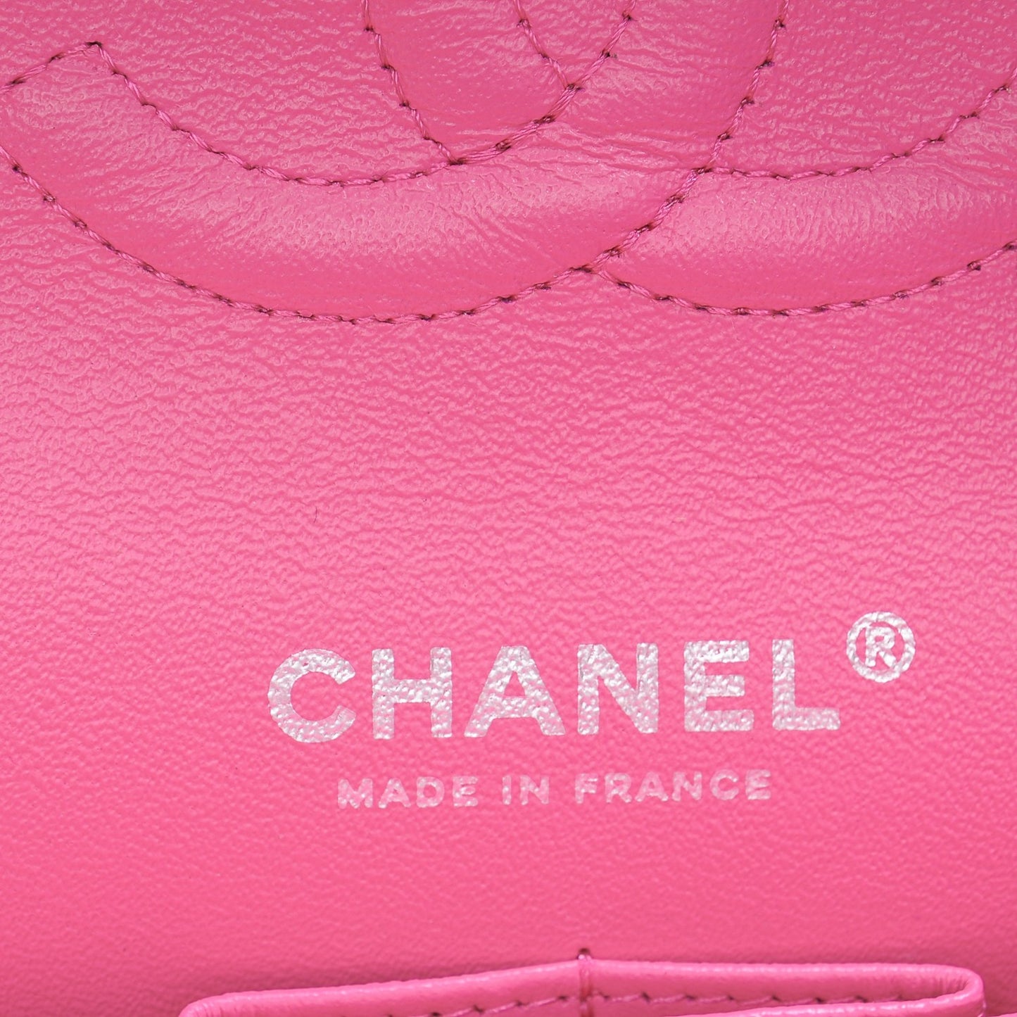 Iridescent Caviar Quilted Medium Double Flap Pink