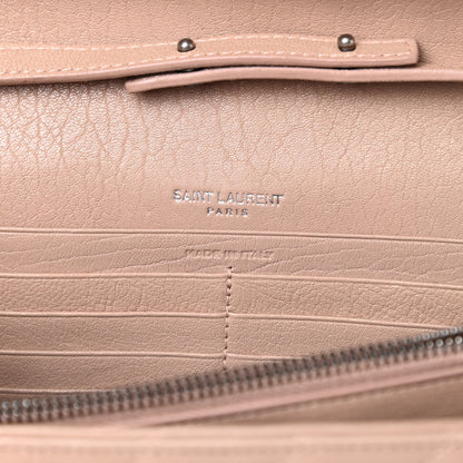 Saint Laurent Sheepskin Tri-Quilt Monogram Envelope Chain Wallet Beige 6 of 12