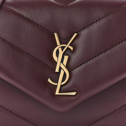 Saint Laurent Calfskin Y Quilted Monogram Toy Loulou Monogram Crossbody Bag Rouge Legion 10 of 13