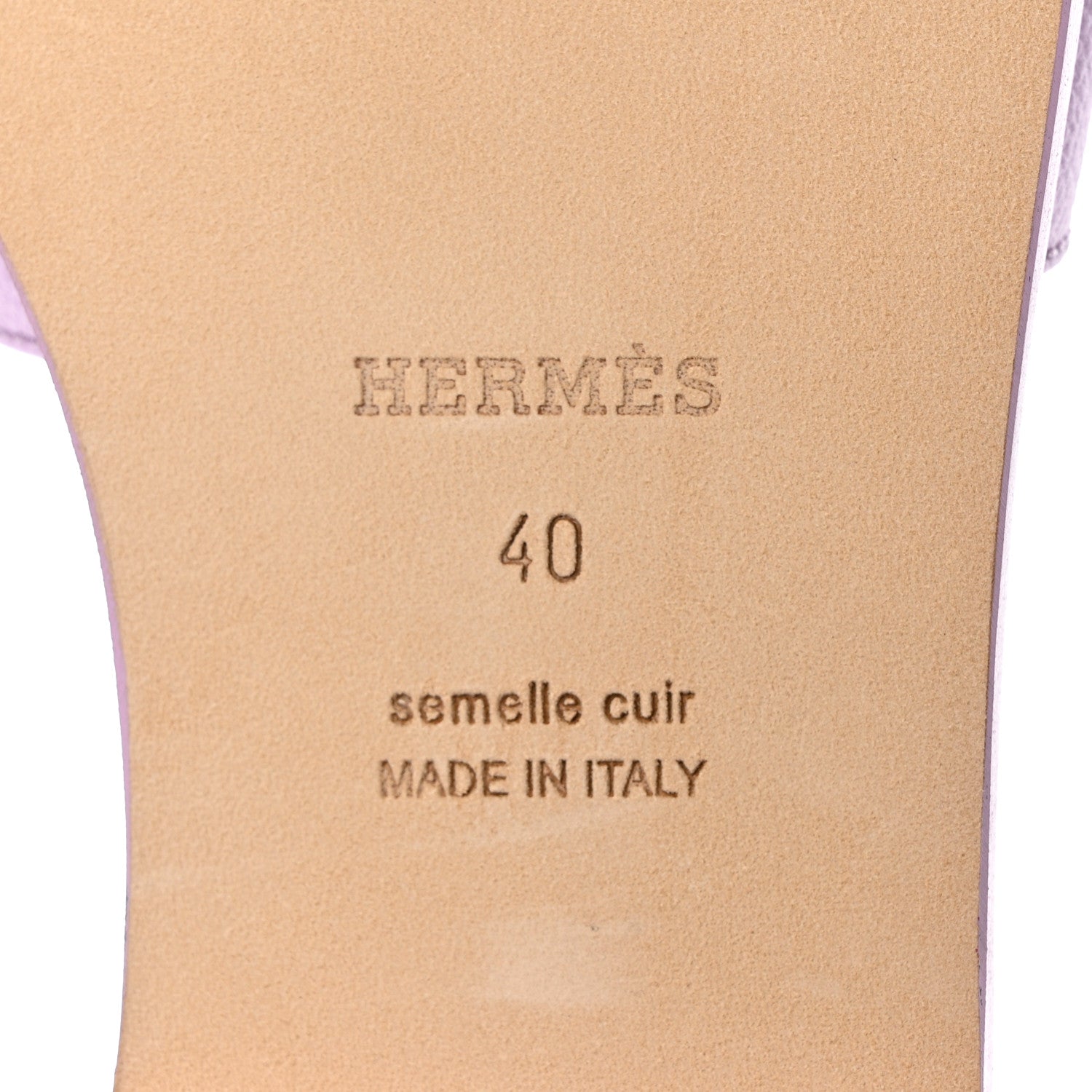 Hermes Epsom Oran Sandals 40 Violet Amethyste 8 of 9