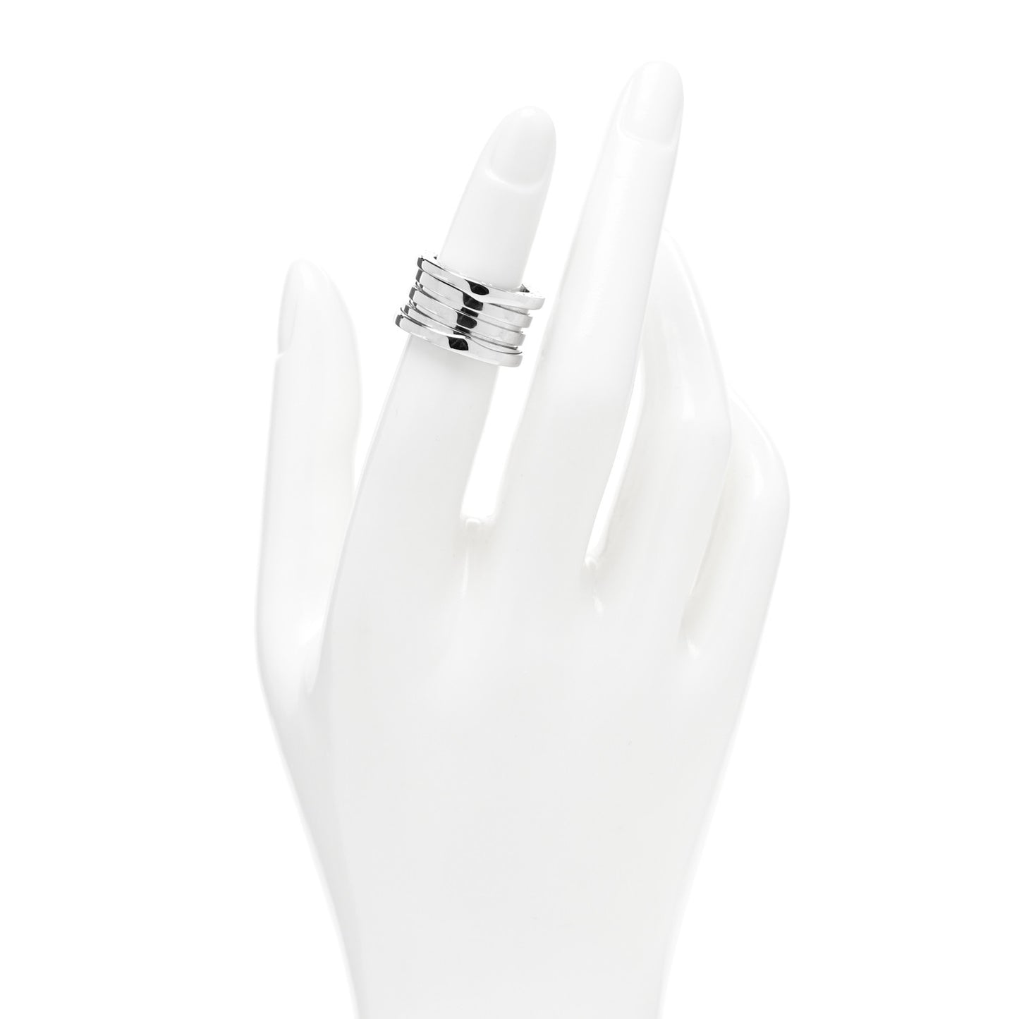 18K White Gold B.Zero1 Three-Band Ring 48 4.5