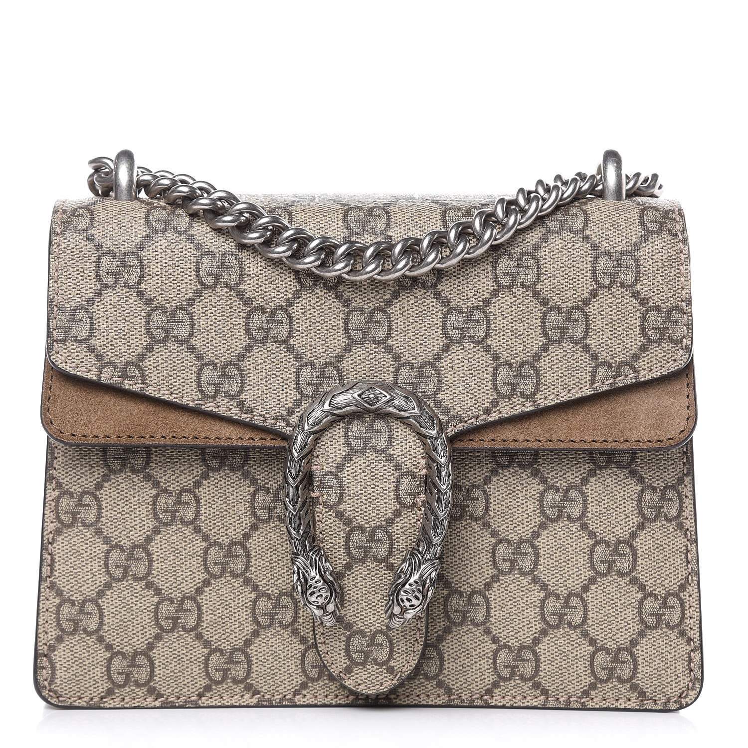 Gucci GG Supreme Monogram Mini Dionysus Shoulder Bag Taupe 1 of 11