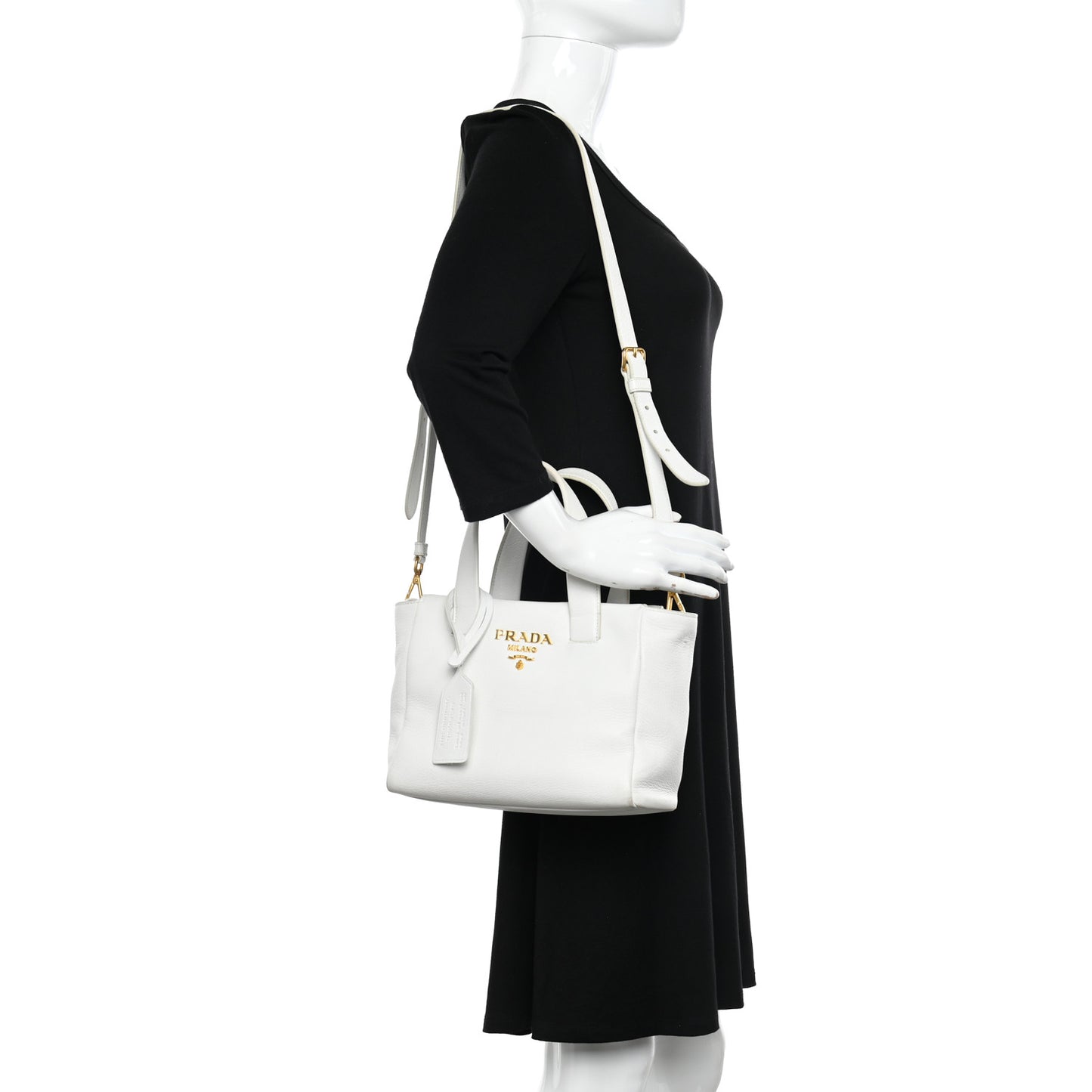 Vitello Cervo Mini Satchel White
