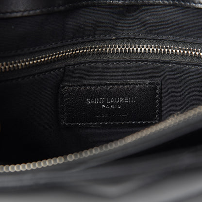 Saint Laurent Calfskin Y Quilted Monogram Medium Loulou Chain Satchel Black 6 of 12