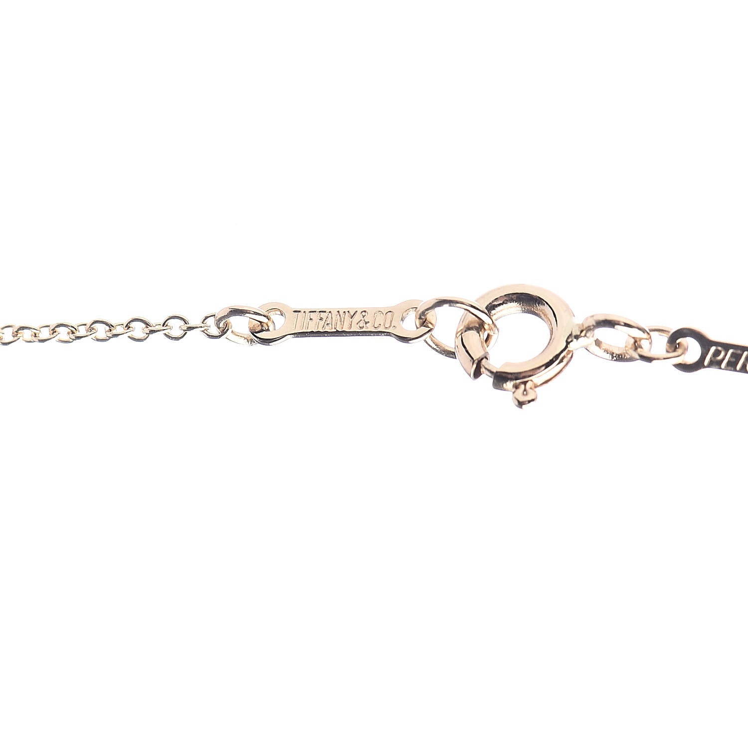 Tiffany 18K Yellow Gold Rock Crystal Quartz Elsa Peretti Open Heart Necklace 7 of 7