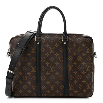 Louis Vuitton Monogram Macassar Porte-Documents Voyage PM 1 of 10