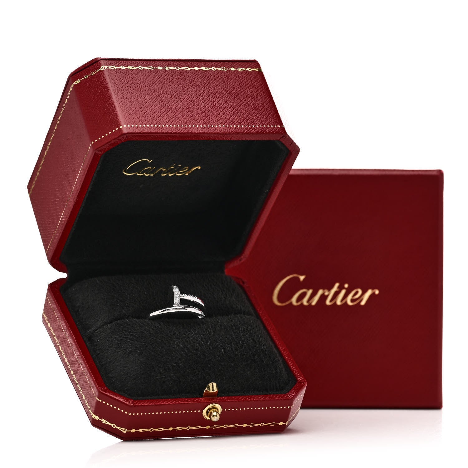 Cartier 18K White Gold Diamond Juste Un Clou Ring 53 6.25 6 of 6