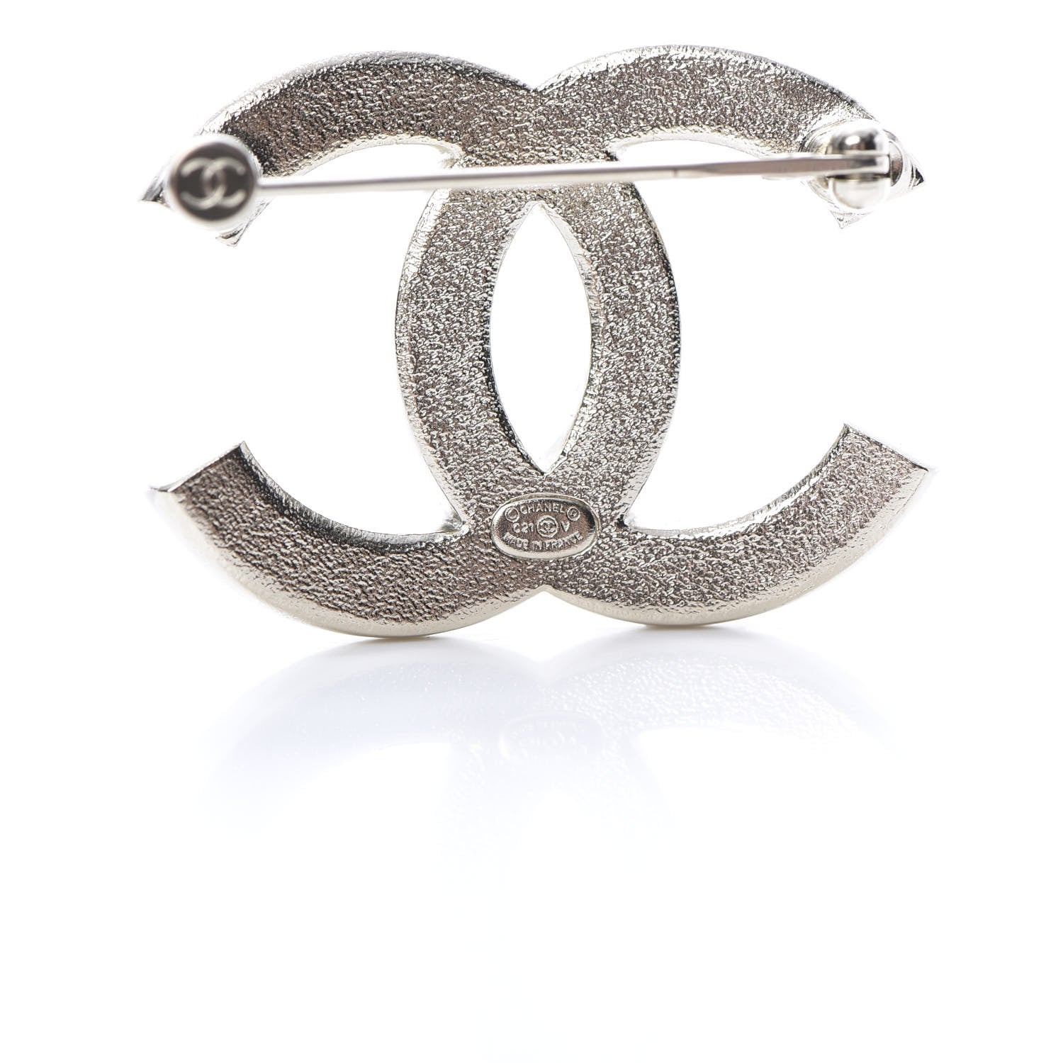 Chanel Crystal Palais Garnier CC Brooch Silver 4 of 5