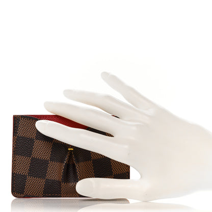 Louis Vuitton Damier Ebene Caissa Card Holder Cherry 2 of 8