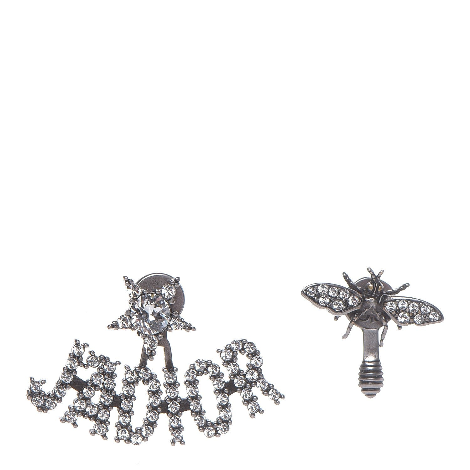 Christian Dior Palladium Crystal J'adior Earrings 1 of 3