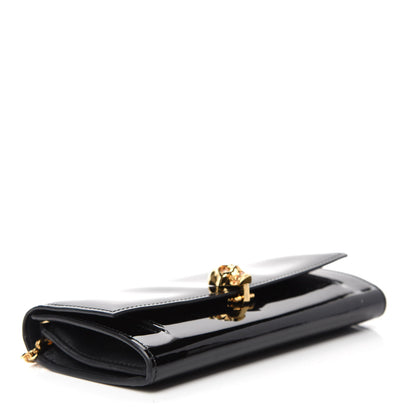 Alexander McQueen Patent Skull Wallet on Chain Black 4 of 9