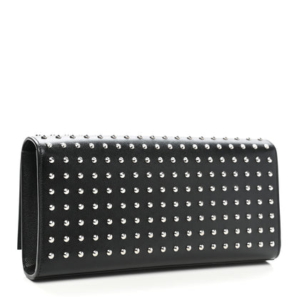 Saint Laurent Grain De Poudre Classic Monogram Studded Clutch Black 3 of 8