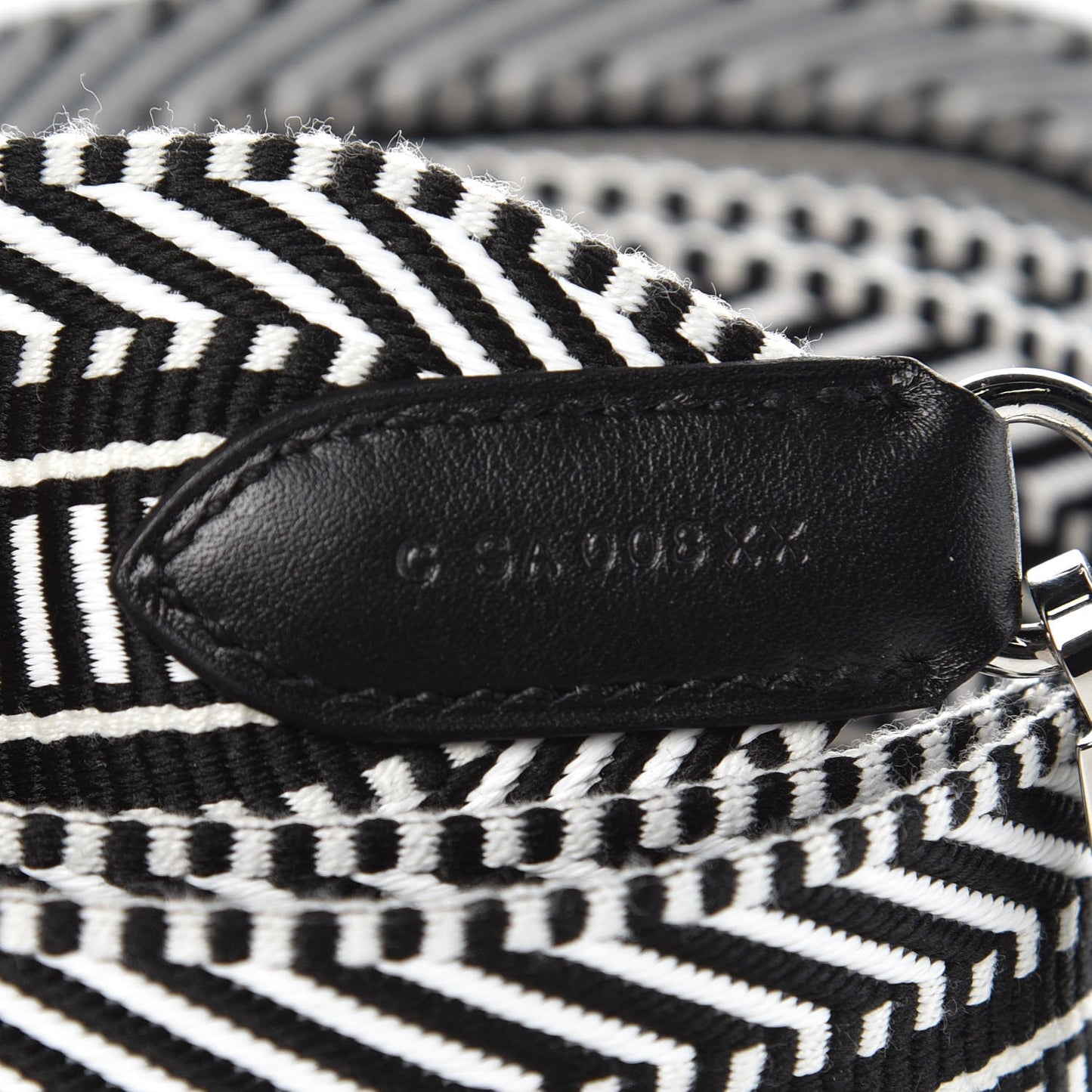 Toile Swift 50mm Sangle Cavale Shoulder Strap Black Ecru