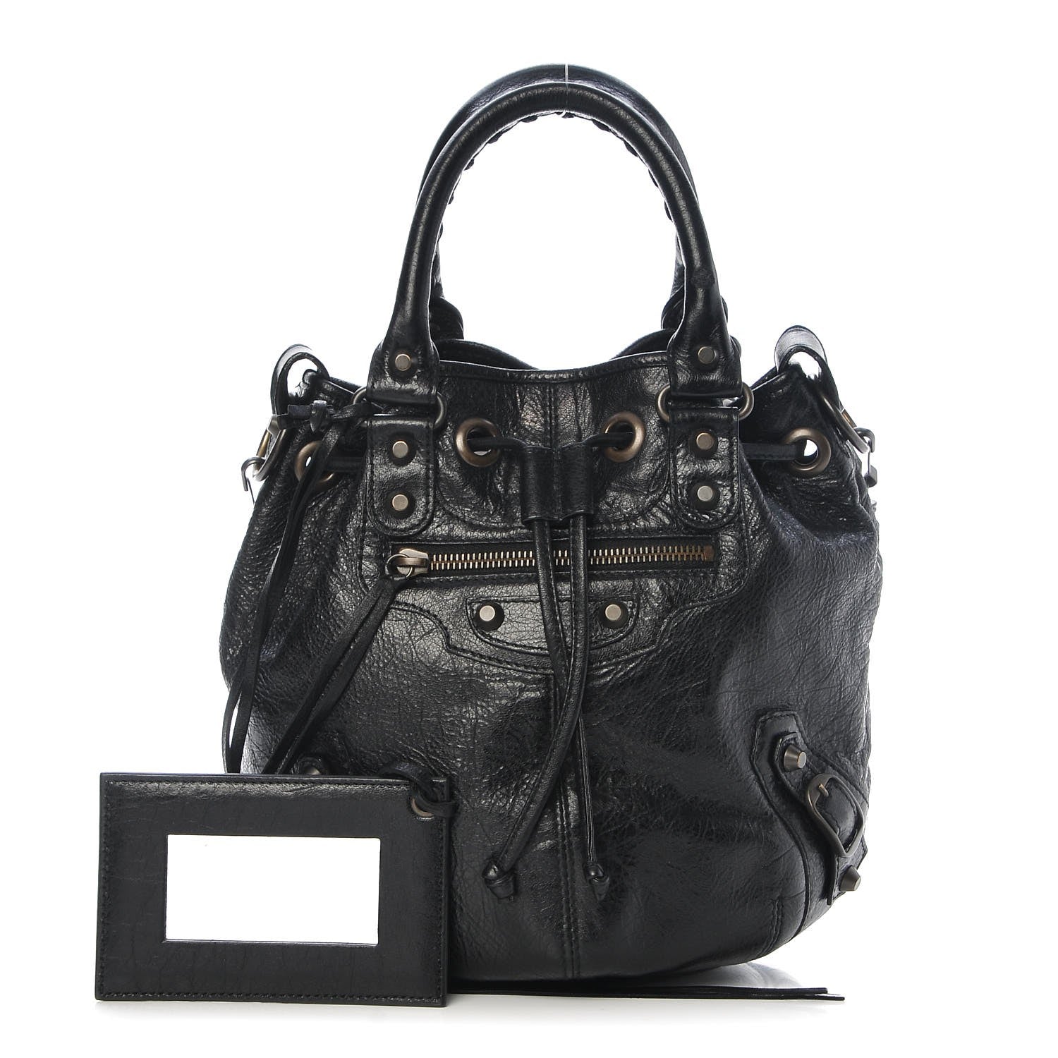 Balenciaga Agneau Classic Hardware Mini Pompon Black 1 of 7