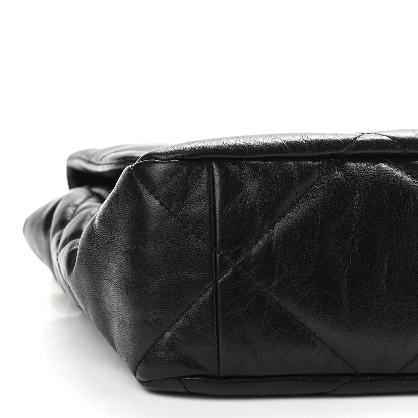 Goatskin Quilted Large Chanel 19 Flap Black