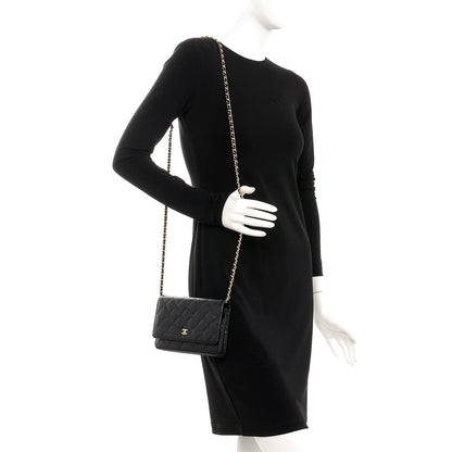 Chanel Caviar Quilted Wallet On Chain WOC Black 2 of 9